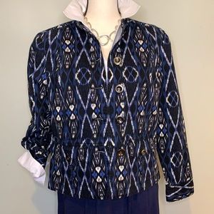 Charter Club Cotton Ikat Jacket - Sz M